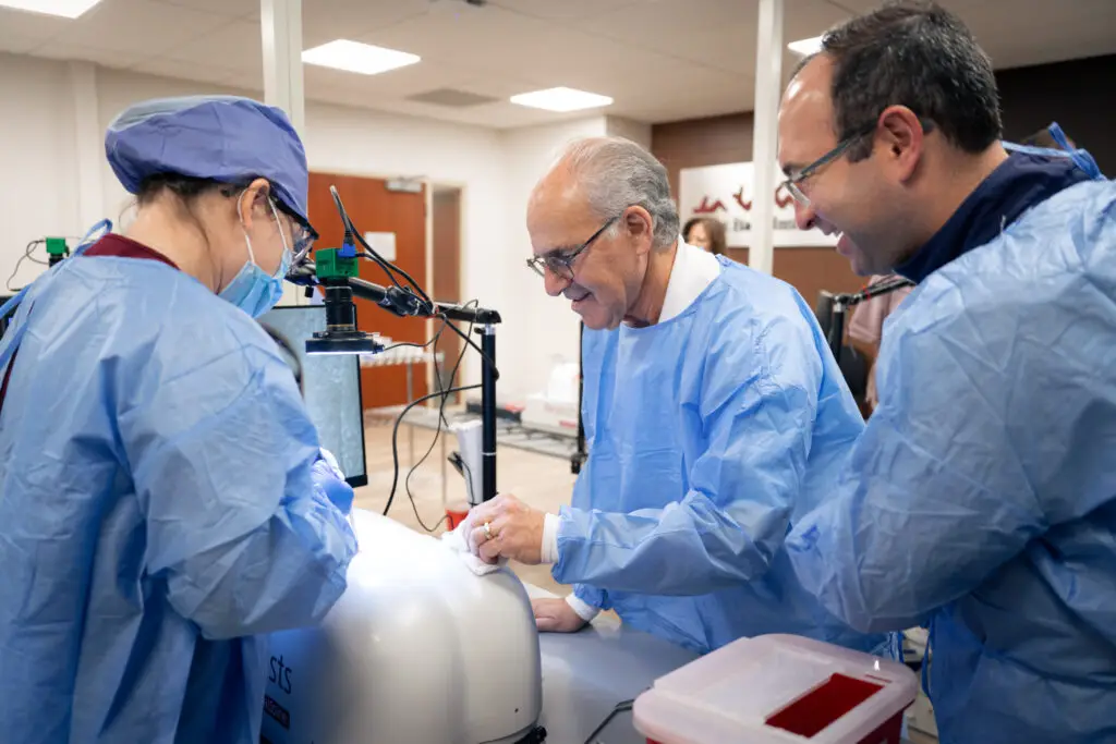 Texas Back Institute Surgeons Training on Surgery Simulator