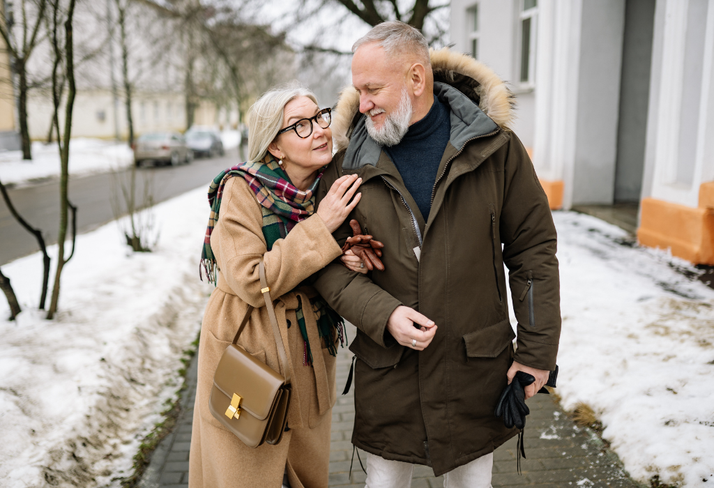Texas Back Institute Couple Walking Outside
